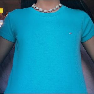 tommy hilfiger blue tee!!